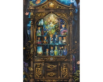 Magic Cabinet Jigsaw Puzzle Fantasy Puzzle Gift for Her Fairytale Puzzle for Mothers Day Enchanting Puzzle Colorful Puzzle for Adults Witchy