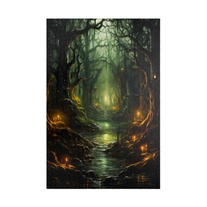 The Haunted Swamp, Southern Gothic 500 Piece Puzzle, 1000 Piece Puzzle for Adults, Jigsaw Puzzle Gift, Picture Puzzle, Difficult Puzzle