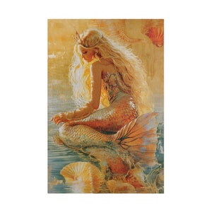 Shimmering Mermaid Jigsaw Puzzle Beautiful Fantasy Puzzle 1000 Piece Puzzle Gift Idea for Her 500 Piece Puzzle Art Jigsaw Puzzle for Adults