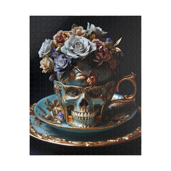 Jigsaw Puzzle SKULLS & FLOWERS 村上隆 2個セット