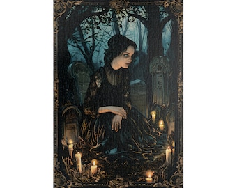 Still Speaking Ghost Puzzle Spooky Jigsaw Puzzle Gothic Puzzle for Adults Puzzle Gift for Her Dark Academia Puzzle Occult Puzzle 500 Pieces