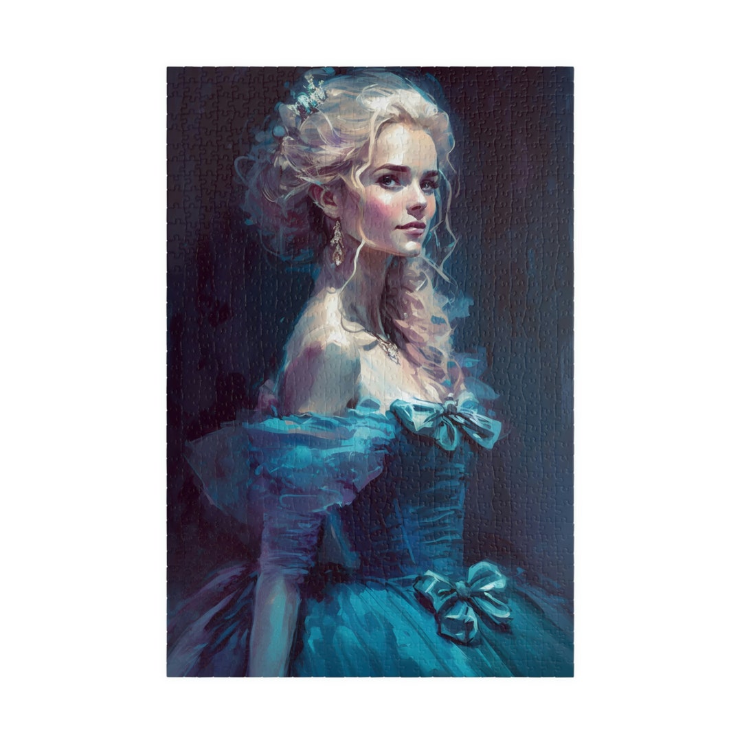 cinderella-abstract-blue-painting-fairytale-puzzle-fantasy-etsy