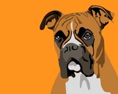 Boxer by Kelley Kevan mono deluxe needlepoint canvas