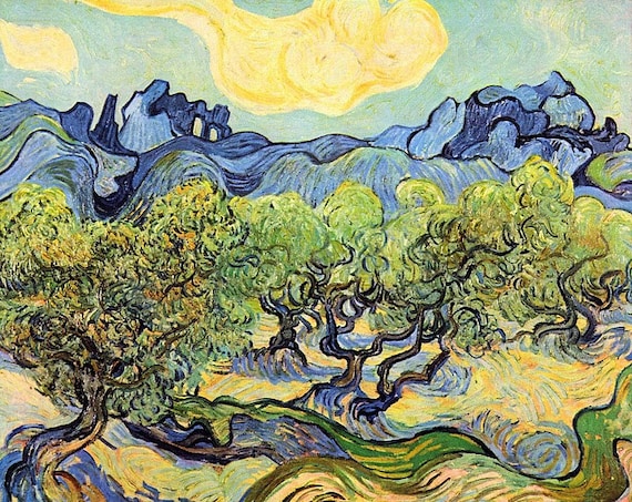 Landscape With Olive Trees by Van Gogh Mono Deluxe Needlepoint Etsy Hong Kong Landscape With Olive Trees by Van Gogh Mono Deluxe Needlepoint Etsy Hong Kong