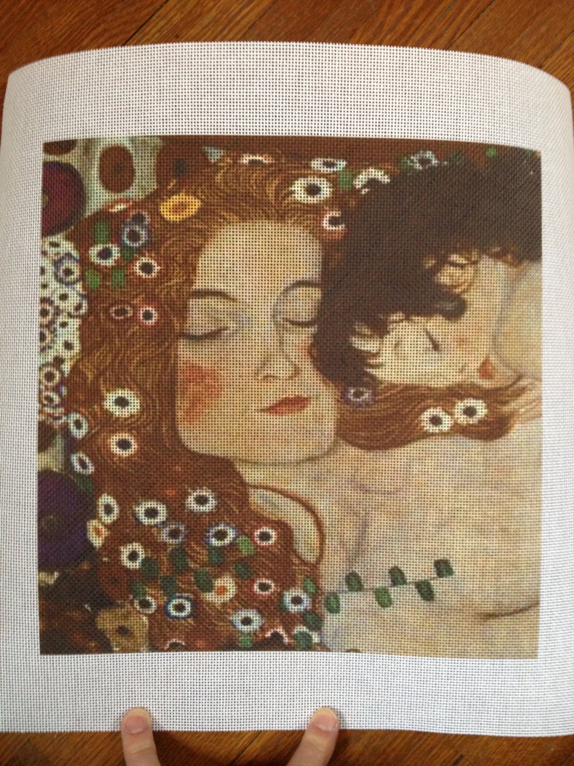 Mère et Enfant de Gustav Klimt sur toile Needlepoint mono Etsy France