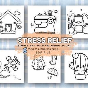 Stress Relief: Simple and Bold Coloring Book