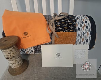 Edredón de felpa con hojas de otoño hecho a mano. Tamaño/personalización disponible.