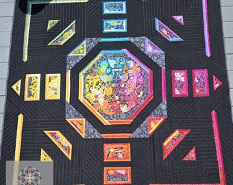 Edredón negro y hombre hecho a mano, tamaño extra grande, personalización disponible