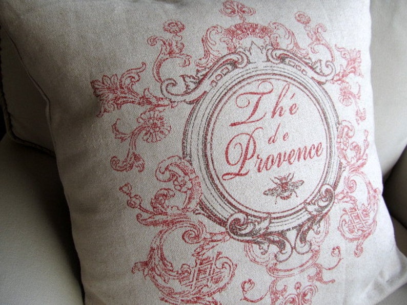 PROVENCE french country pillow cover 22x22 red motif