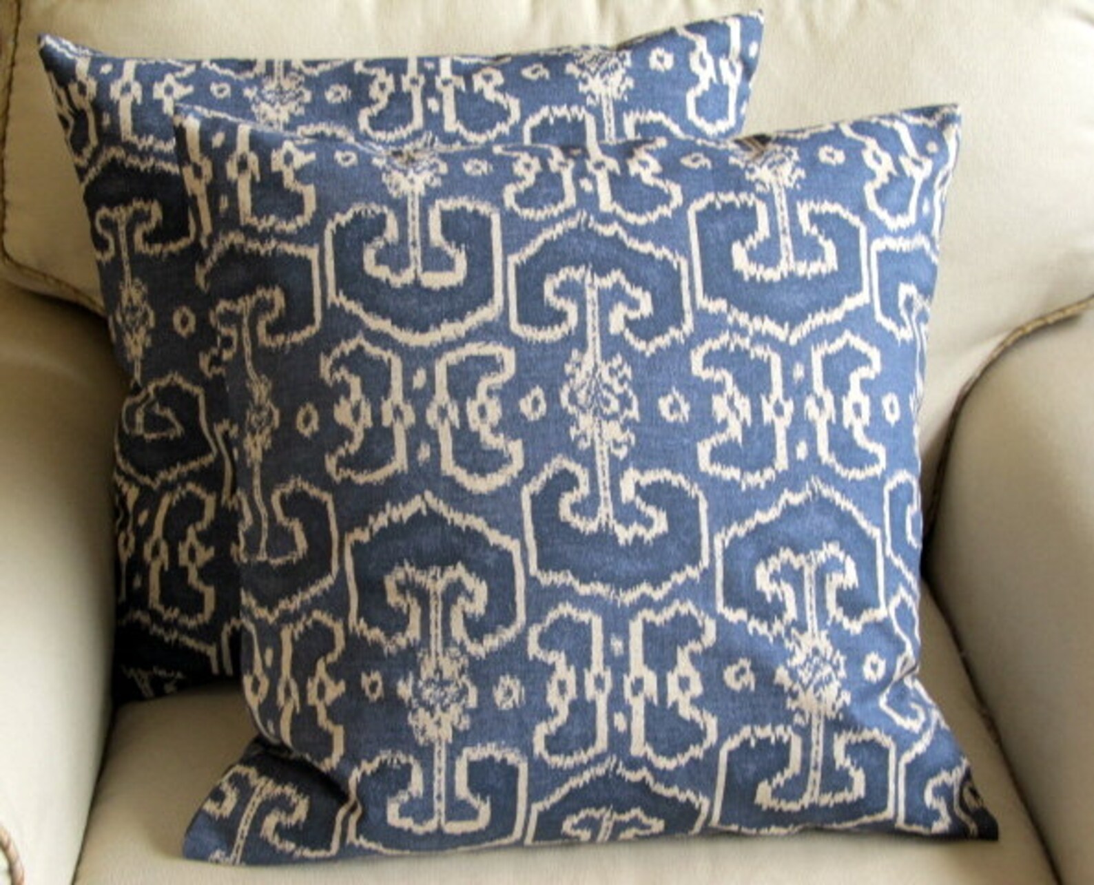 BENGALI Indian Blue Pillow Cover 18x18 20x20 22x22 24x24 26x26 Etsy