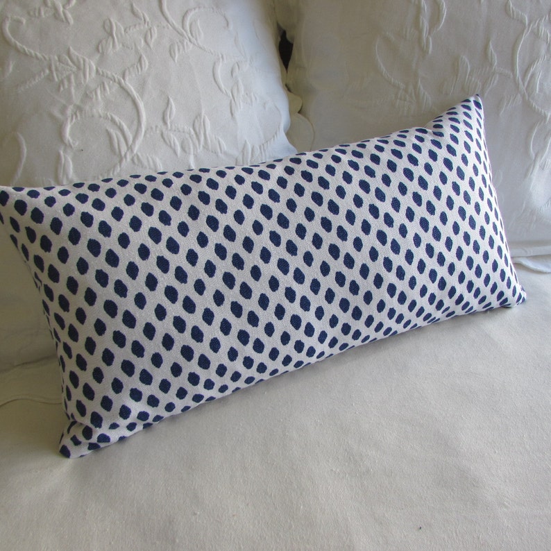 CASABLANCA indigo blue designer decorative Pillow 13x26 insert Etsy