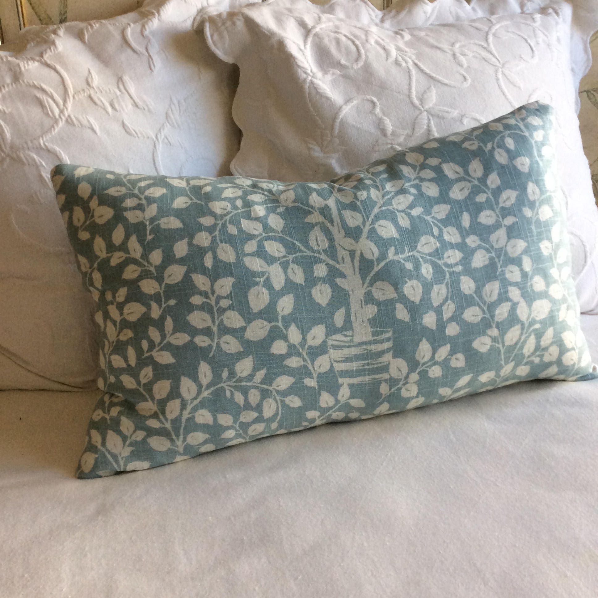 16x26 Sham Size Pillow Cover in Ferrara Watercolor Blue Etsy Canada