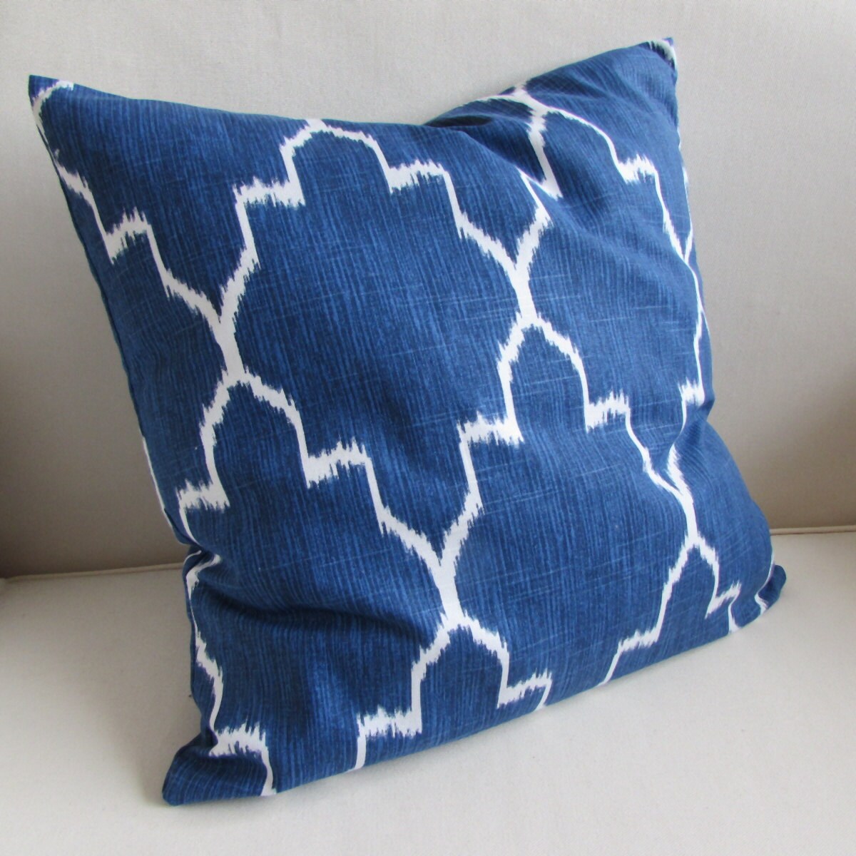 MONACO COBALT Blue White Pillow Cover 18x18 20x20 22x22 24x24 Etsy
