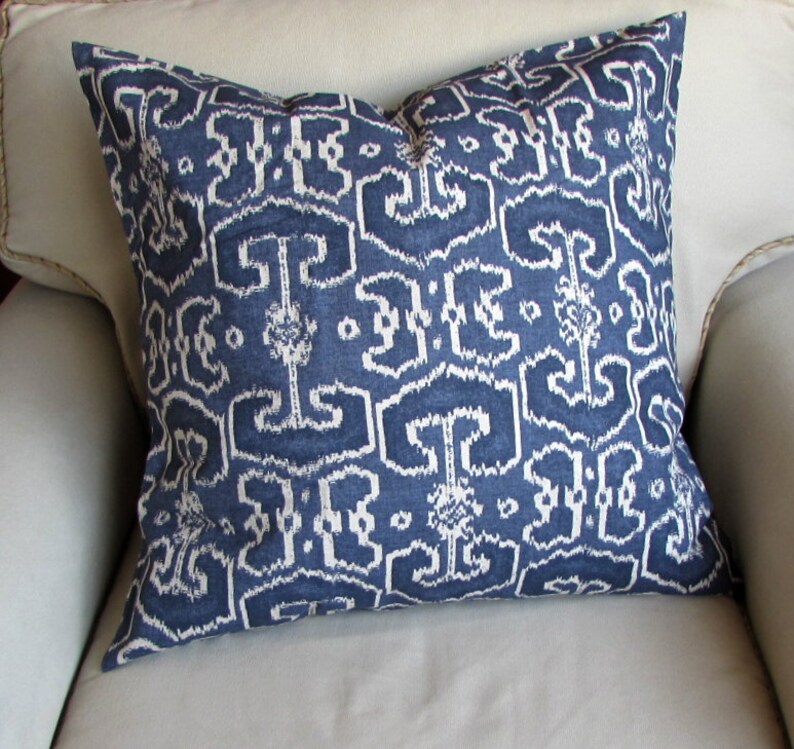 BENGALI Indian Blue Pillow Cover 18x18 20x20 22x22 24x24 26x26 Etsy