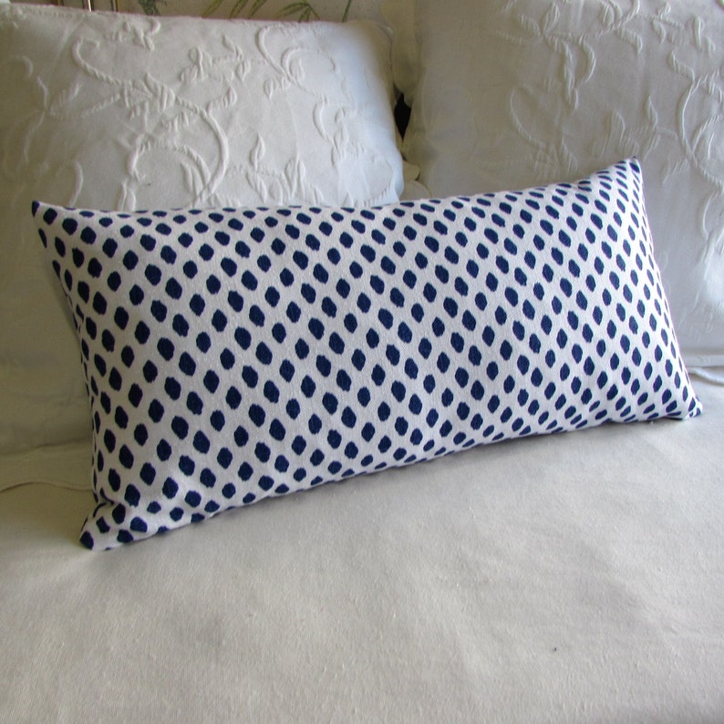 CASABLANCA indigo blue designer decorative Pillow 13x26 insert Etsy