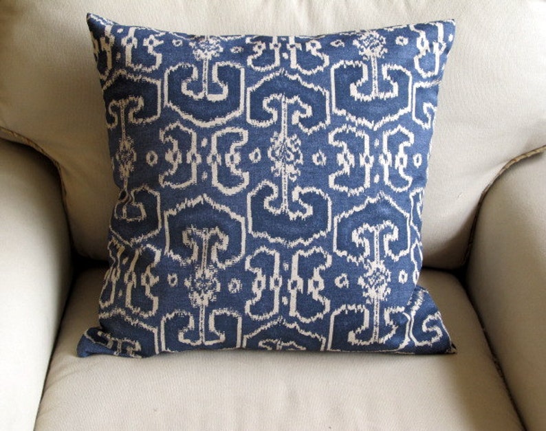 BENGALI Indian Blue Pillow Cover 18x18 20x20 22x22 24x24 26x26 Etsy