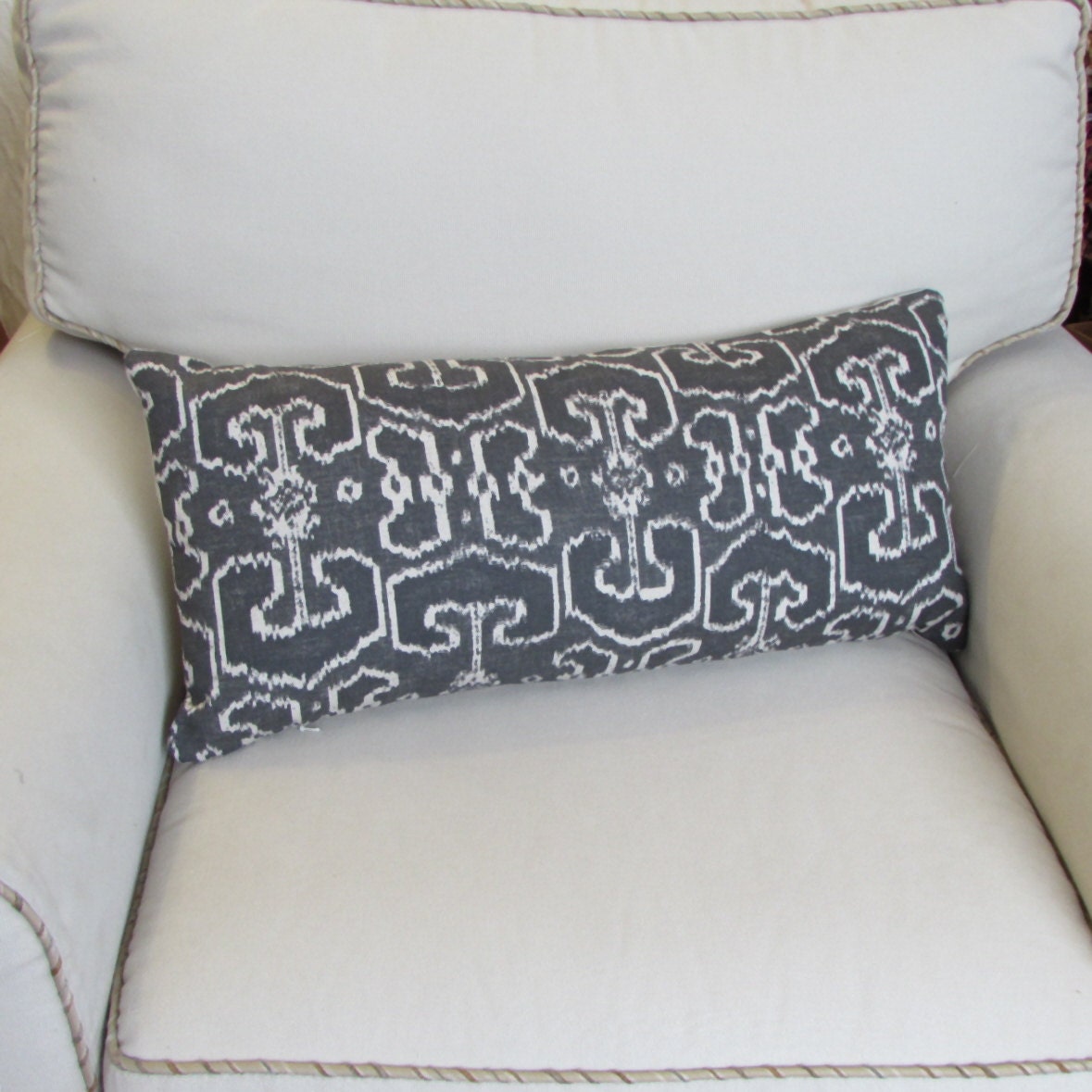BENGALI GRAY Decorative Designer Pillow 13x26 Etsy UK