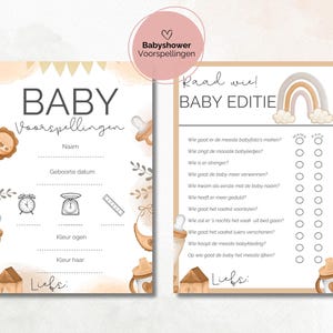 Babyparty-Ausfüllkarten
