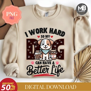 Hundeliebhaber Shirt PNG - Lustige Hunde Mama Grafik (Digitaler Download)