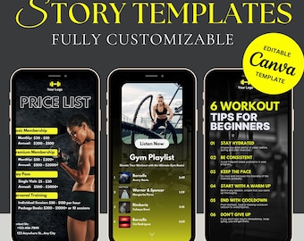 Sport Instagram Story Vorlagen | Verbessere deine Fitness-Marke mit High-Impact für Sportler, Fitnessstudios und Fitnesscoaches! | Instagram Vorlage