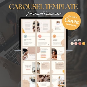Canva carousel templates for every business | Carousel | Instagram carousel | LinkedIn carousel | Facebook carousel | carousel template
