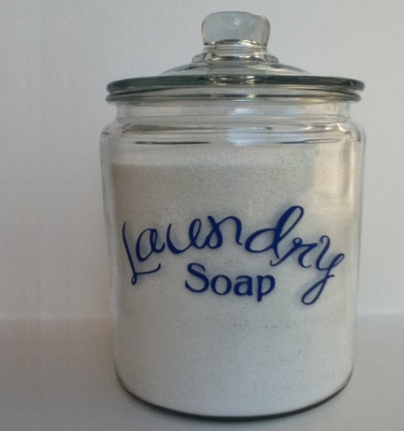 Items similar to Laundry Soap jar vinyl 2 gallon size on Etsy