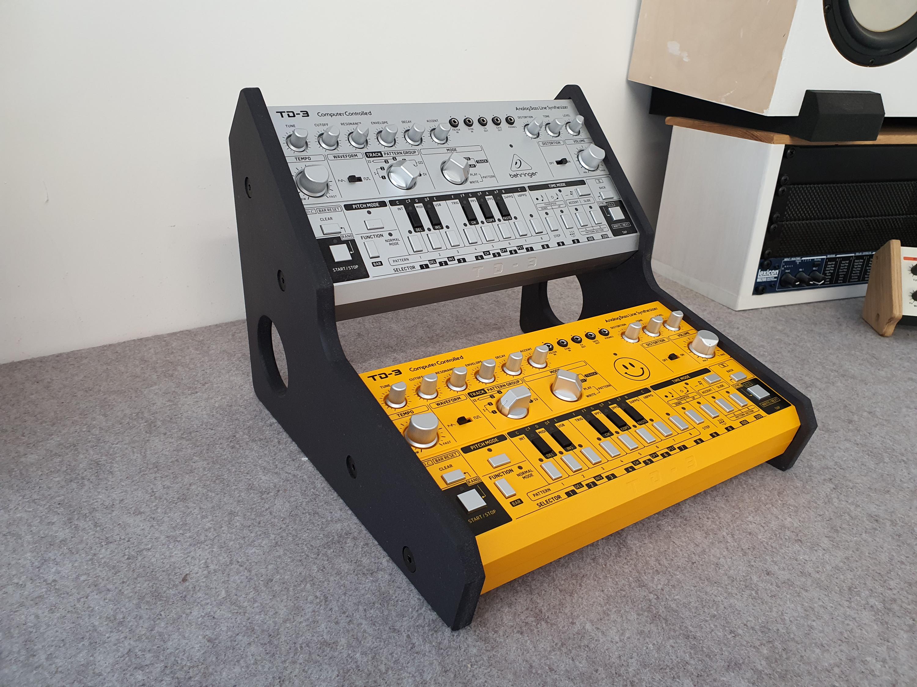 Behringer TD3 RD8 RD78 Dual Valchromat Stand From Synths and Wood