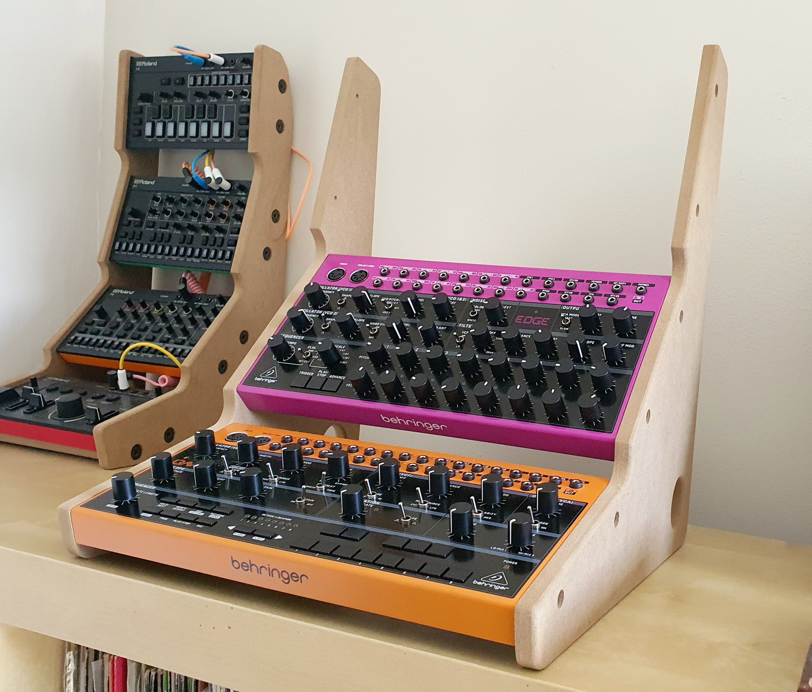 Behringer SPICE EDGE CRAVE ラック付き Behringer Crave, Edge & Spice - MDF Triple Stand From Synths