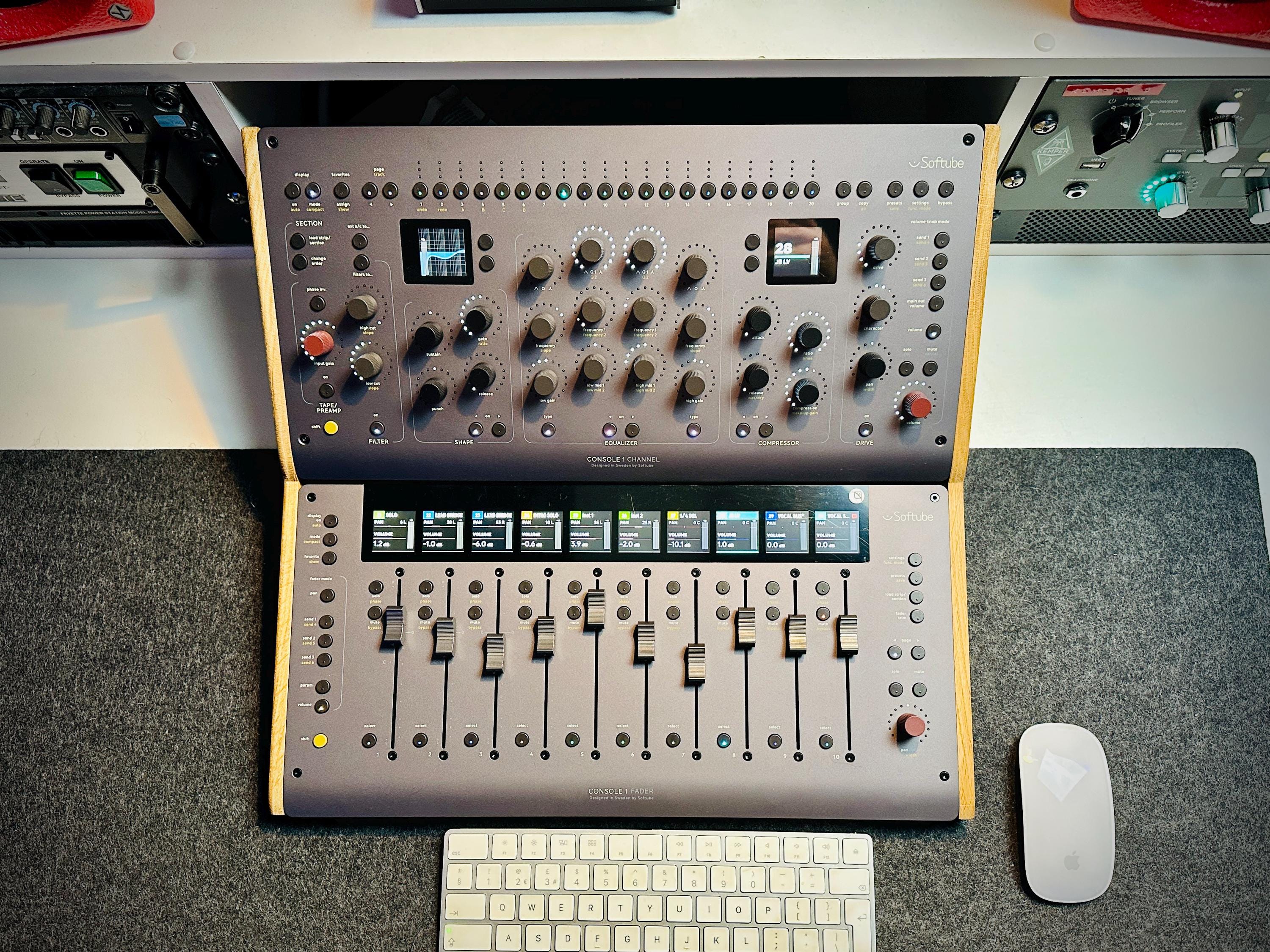 Softube Console & Fader MK3 Solid Oak Dual Stand From Synths and