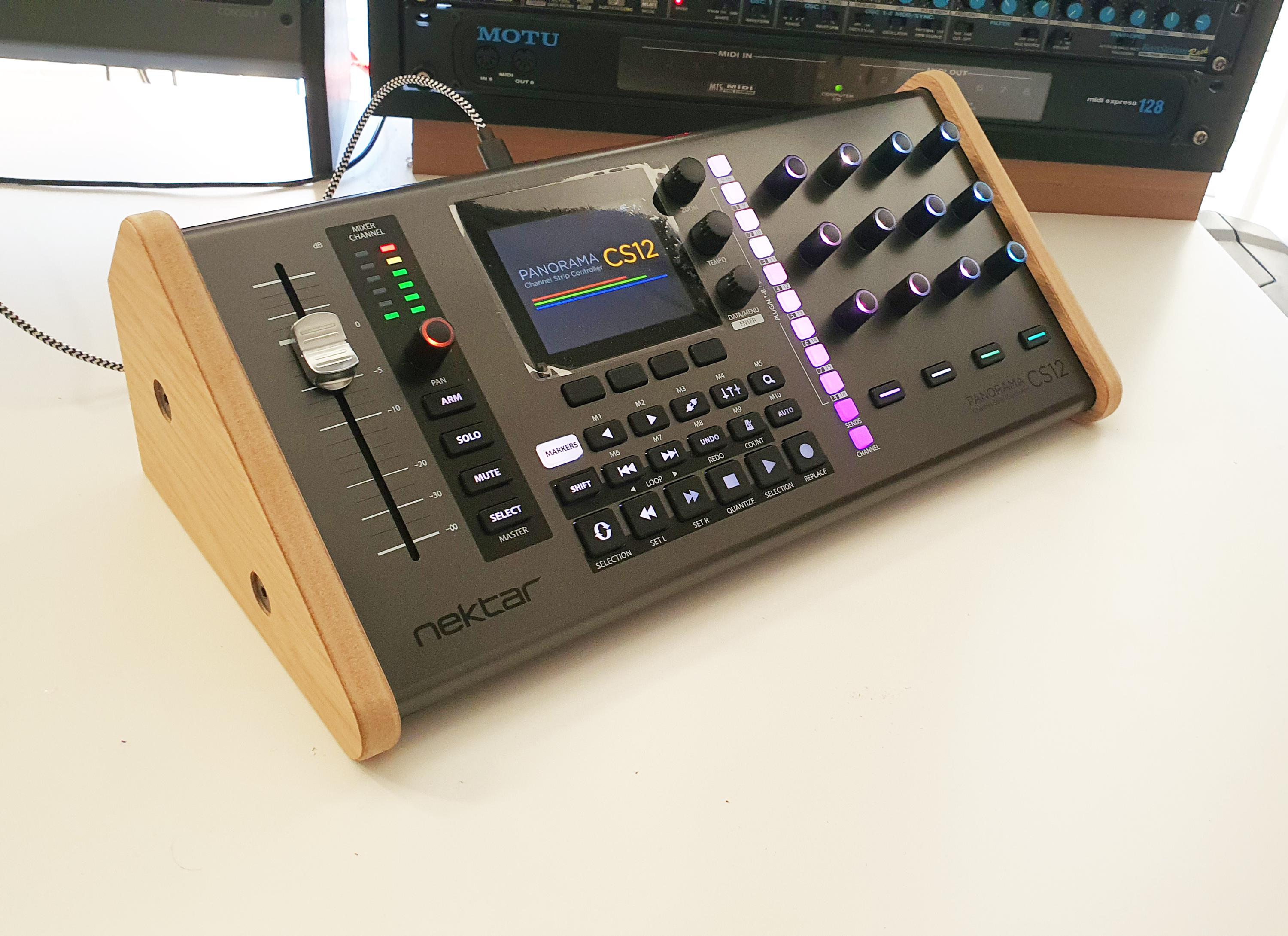 Oak Veneered Stand for Nektar CS12: Ergonomic Studio Controller