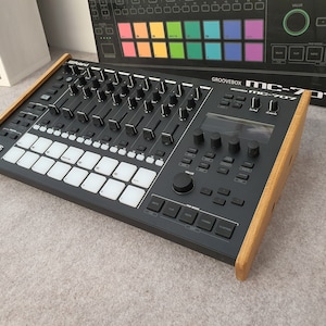 Roland MC707 Solid Oak Stand from Synths And Wood