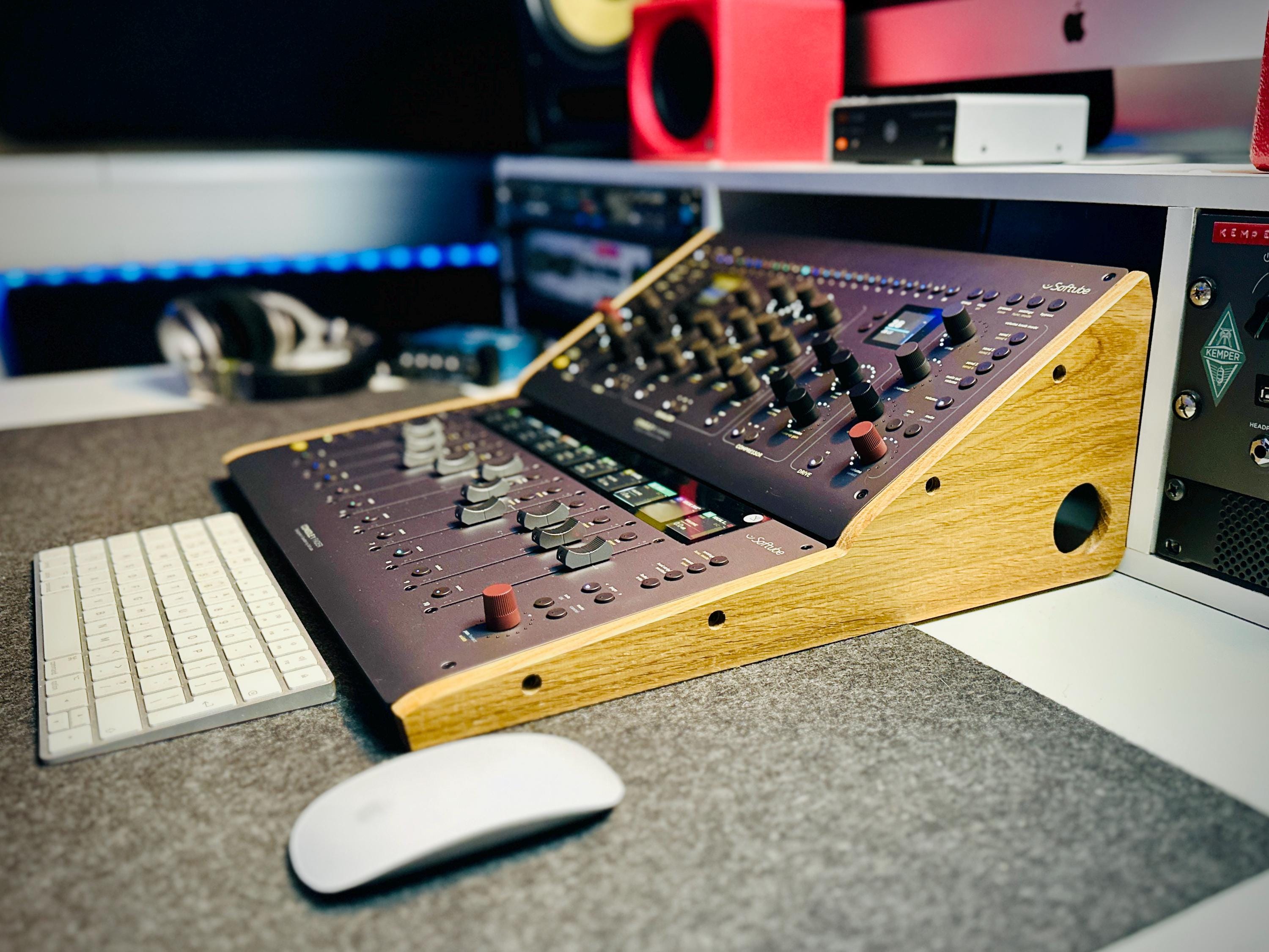 Softube Console & Fader MK3 Solid Oak Dual Stand From Synths and