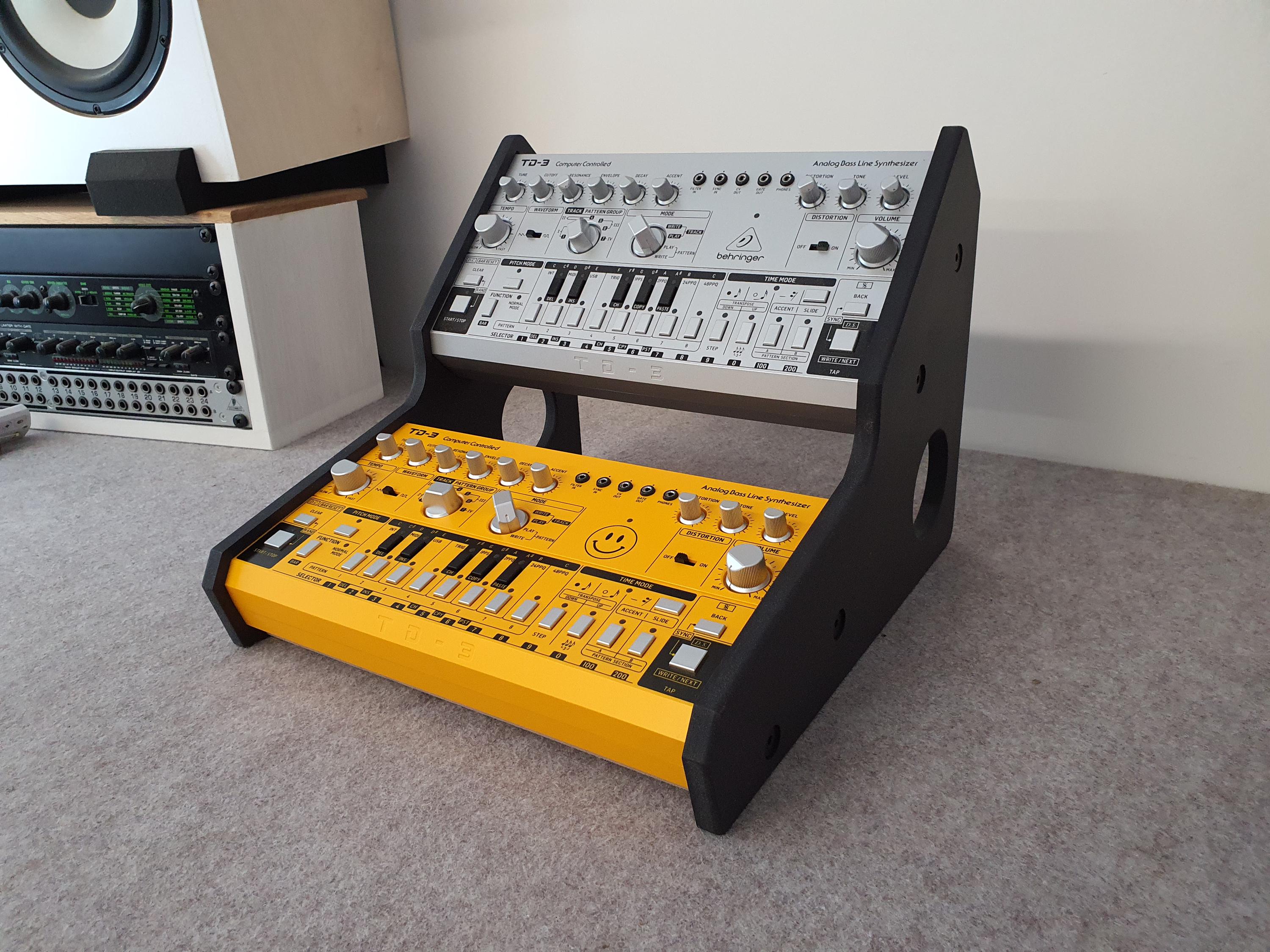 Behringer TD3 RD8 RD78 Dual Valchromat Stand From Synths and Wood