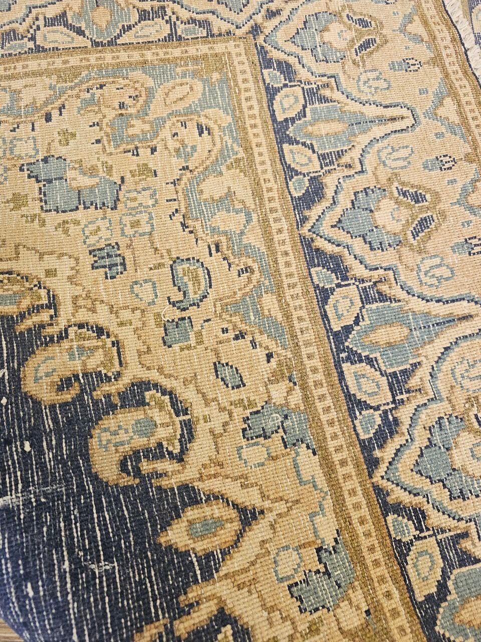 4x7 Hand-knotted Wool Rug Muted Blue Floral, Semi Antique Oriental - Etsy