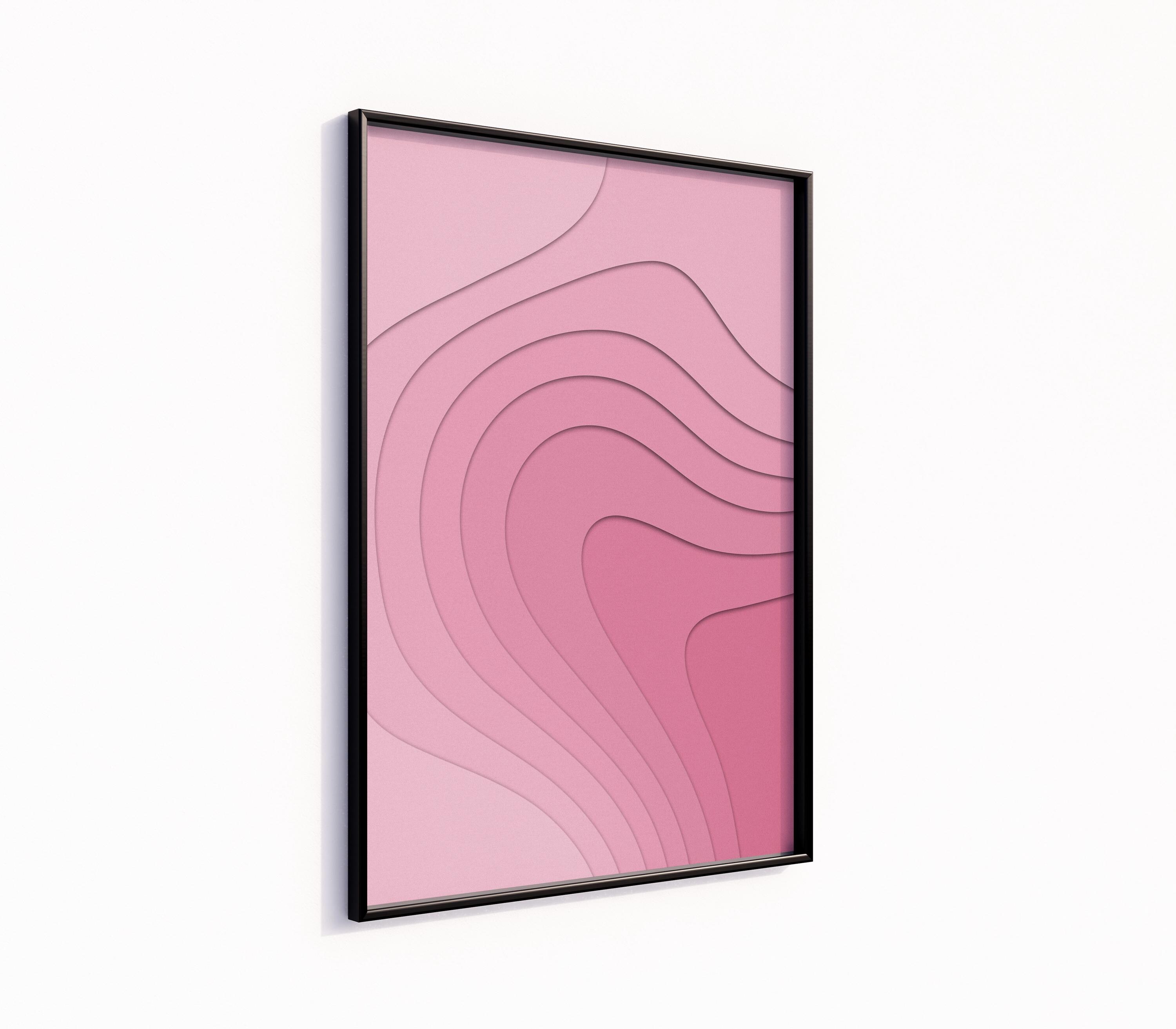 Pink Abstract Wall Art, Wall Decor Art, Modern Decorative Wall Art ...