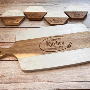 Personalized Cutting Board, Marble Wood Charcuterie Board, Wedding Gift, Housewarming Gift, Bridal Shower Gift,Engagement Gift, Gift for her