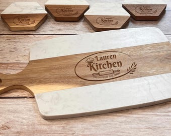 Personalized Cutting Board, Marble Wood Charcuterie Board, Wedding Gift, Housewarming Gift, Bridal Shower Gift,Engagement Gift, Gift for her