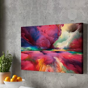 Imagination Clouds Decorative Canvas Wall Art, Framed Canvas Wall Art, Abstract Modern Wall Decor, Abstract Canvas Print, Large Wall Art