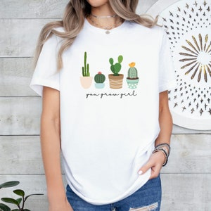 You Grow Girl with Succulents - Short Sleeve T