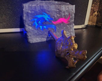 Schloss Dragon Fire Multi Light mit goldenem Schlüssel