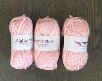 Pink Frosting~Bulky 5~Discontinued Yarn~Crochet~Knitting~GREAT BUY Lot of 12 Skeins~Moda Dea Cutesie Baby Yarn~Color