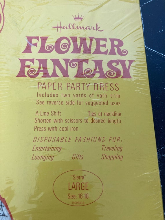 1960s Hallmark Flower Fantasy Paper Party Dress s… - image 2