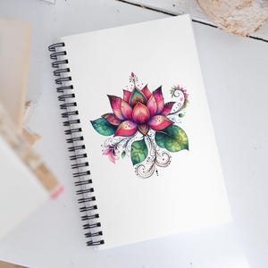 Zen Lotus-Spiral notebook
