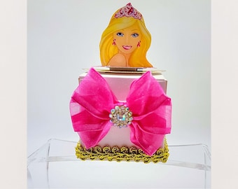 Barbie Party Favor Box / Barbie Theme Party Box /Barbie Favor Box / Barbie Treat Box/ Pink Fashion Doll Favor Box