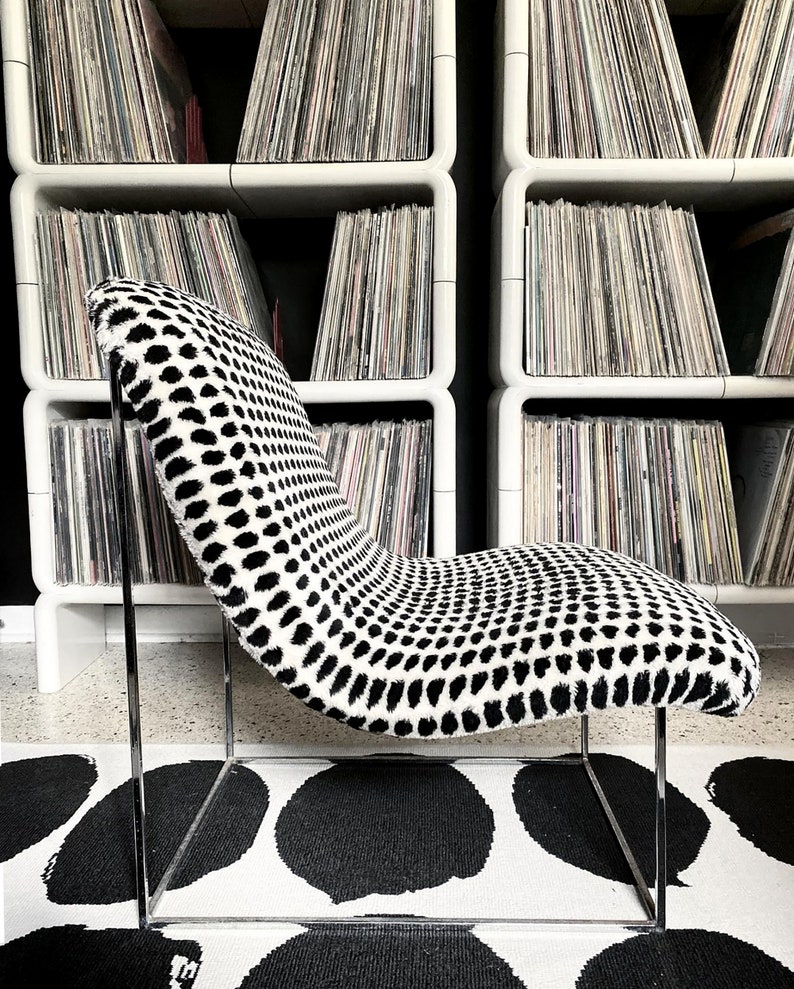 Milo Baughman for Thayer Coggin Mod Lounge Chair W/ Chrome Frame image 2
