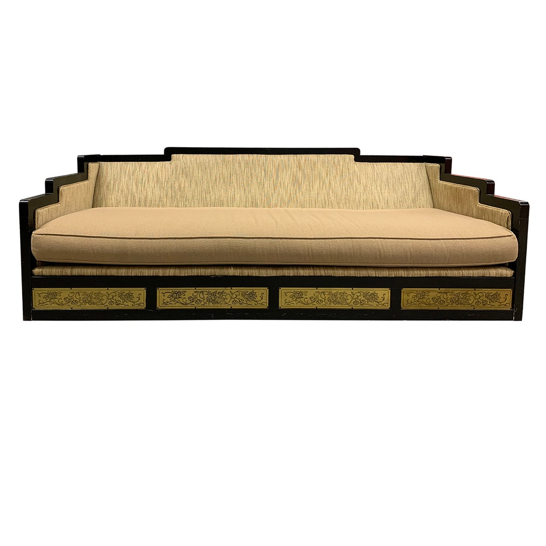 Hollywood Regency Art Deco Style Sofa Post Modern Etsy