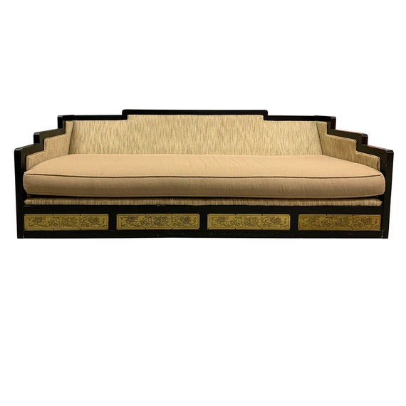 Hollywood Regency Art Deco Style Sofa Post Modern Etsy