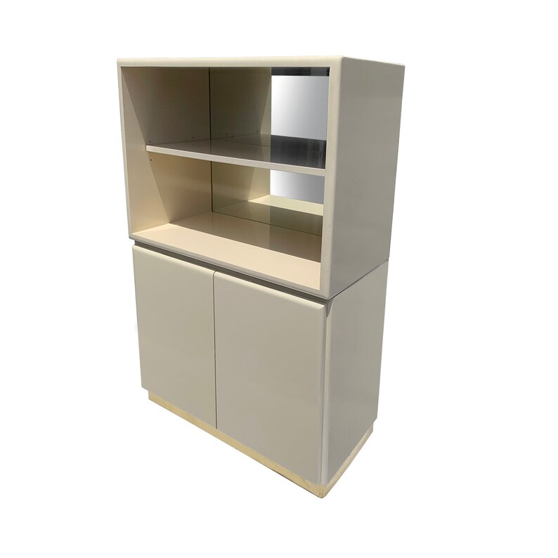 Thayer Coggin Milo Baughman Mirrored Bar Cabinet Mid Century Modern