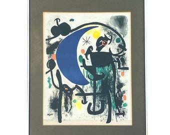 Joan Miro, 1893-1983 Lithograph Mid Century Modern Artwork