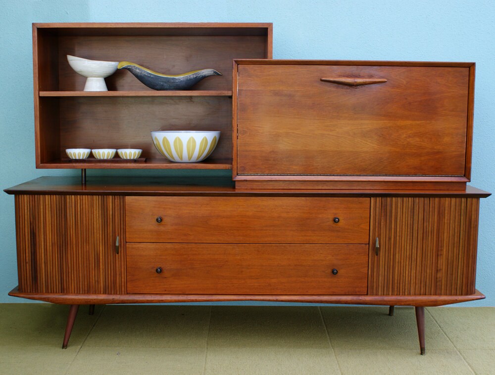 On Reserve for LTWC Vintage Mid Century Modern Wall Unit Etsy